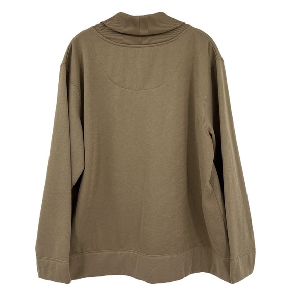 Bobby Brooks pull over fleece lined sweatshirt size 2 XL tan and white New - Picture 2 of 8